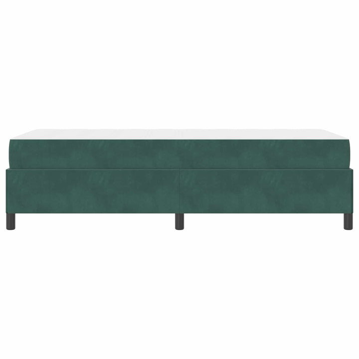 Sengestel med madras Mørkegrøn 90 x 190 cm Stof