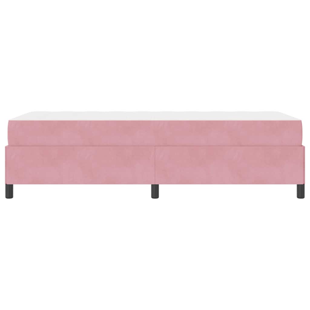 Sengestel med madras Lyserød 90 x 190 cm Stof