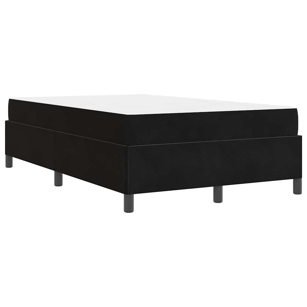 Sengestel med madras Sort 120 x 190 cm Stof