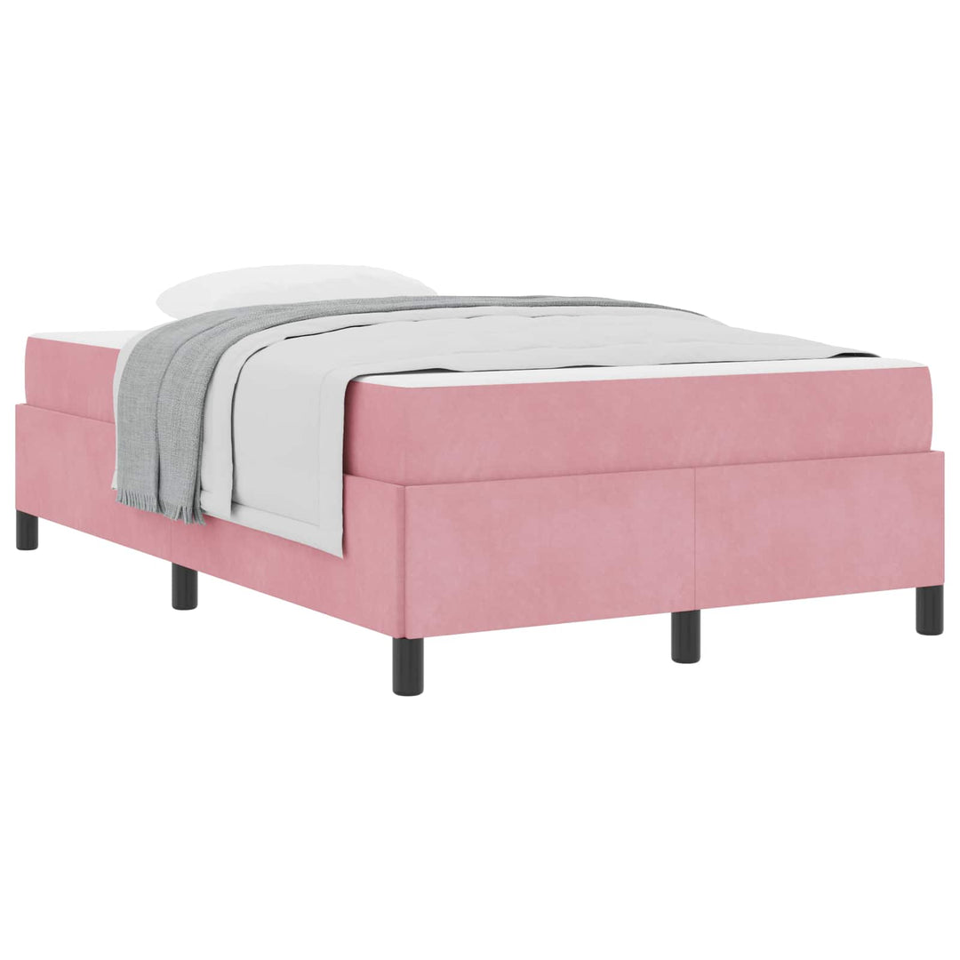 Sengestel med madras Lyserød 120 x 190 cm Stof