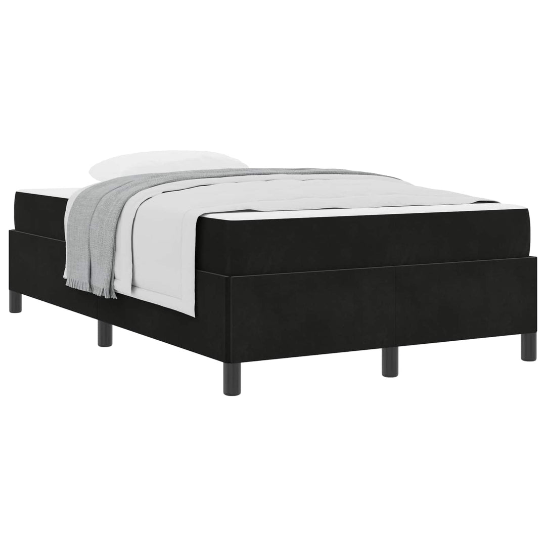 Sengestel med madras Sort 120 x 200 cm Stof
