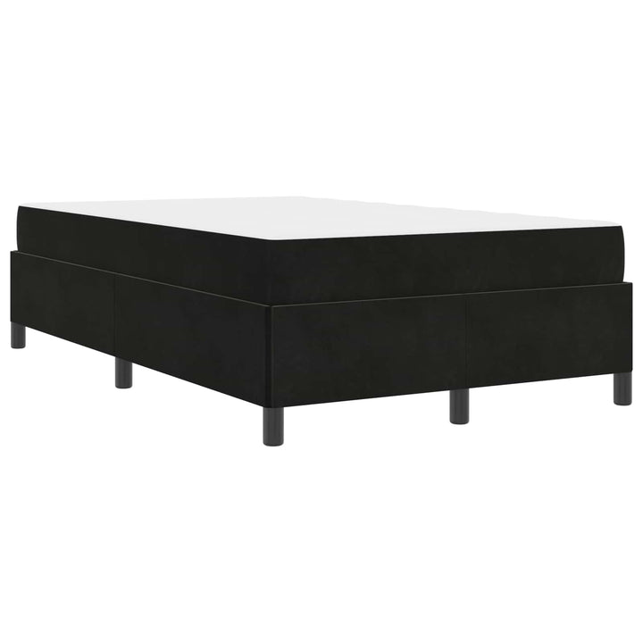 Sengestel med madras Sort 120 x 200 cm Stof