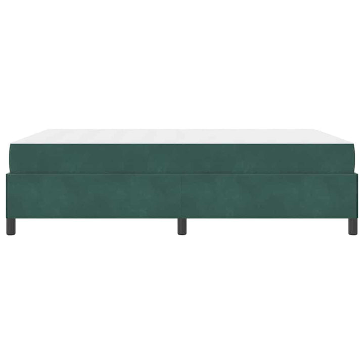 Sengestel med madras Mørkegrøn 140 x 190 cm Stof