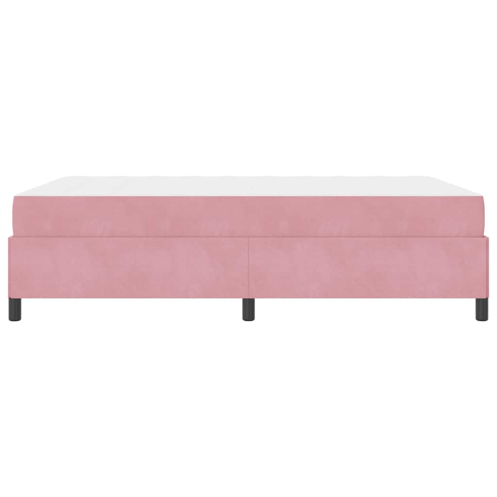 Sengestel med madras Lyserød 140 x 190 cm Stof