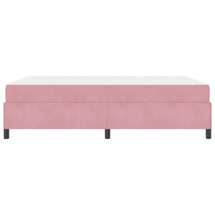 Sengestel med madras Lyserød 140 x 190 cm Stof