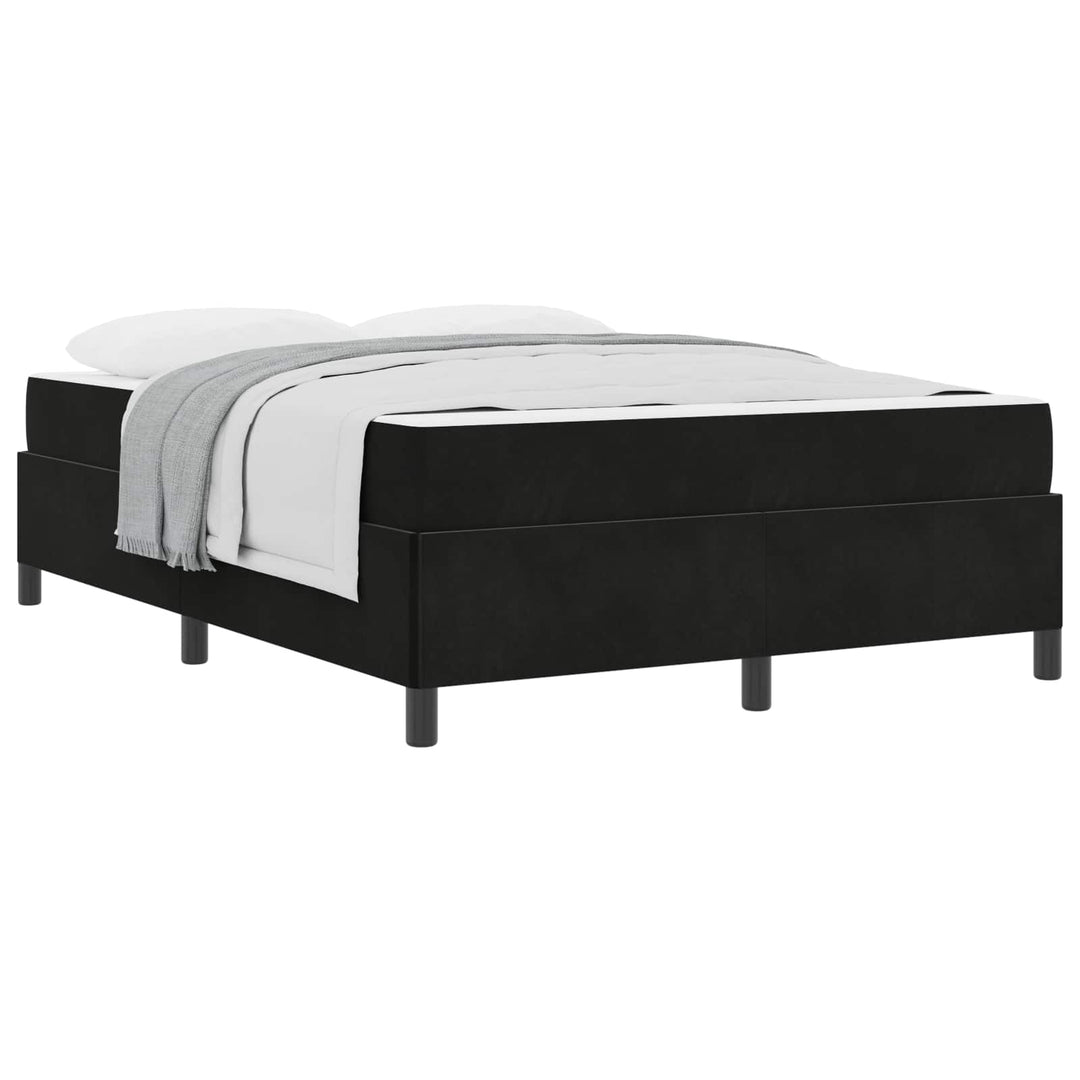 Sengestel med madras Sort 140 x 200 cm Stof