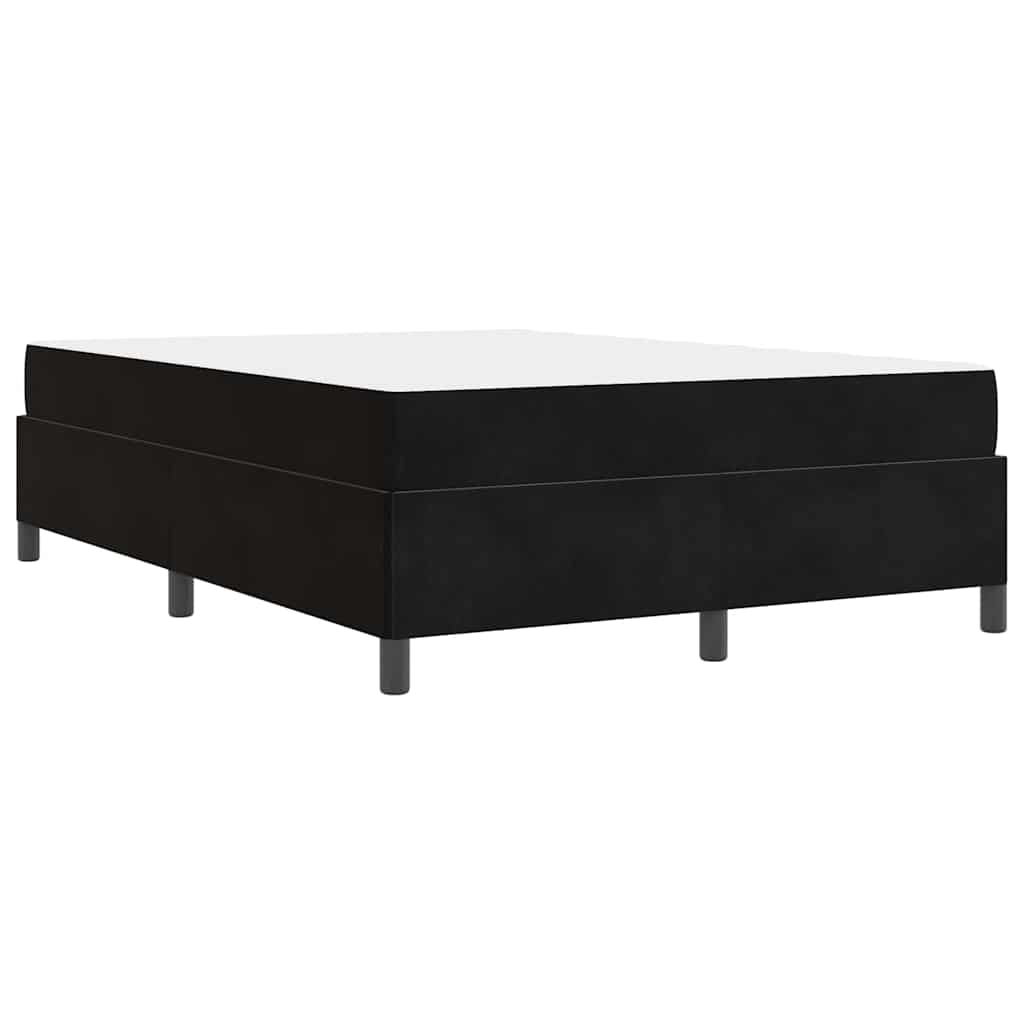 Sengestel med madras Sort 140 x 200 cm Stof