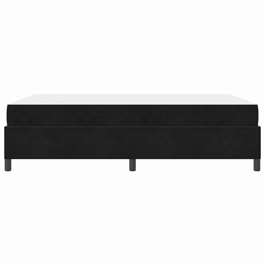 Sengestel med madras Sort 160 x 200 cm Stof