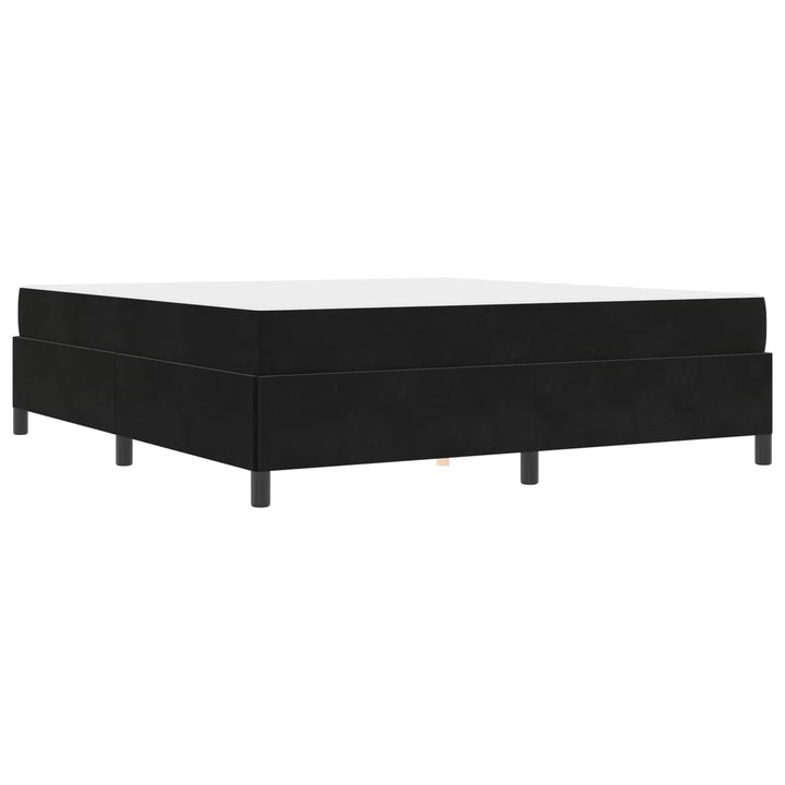 Sengestel med madras Sort 180 x 200 cm Stof