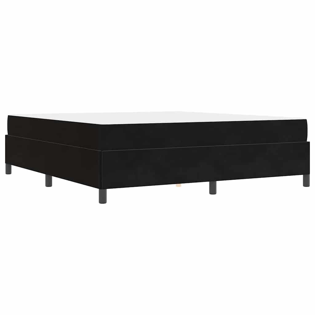 Sengestel med madras Sort 180 x 200 cm Stof