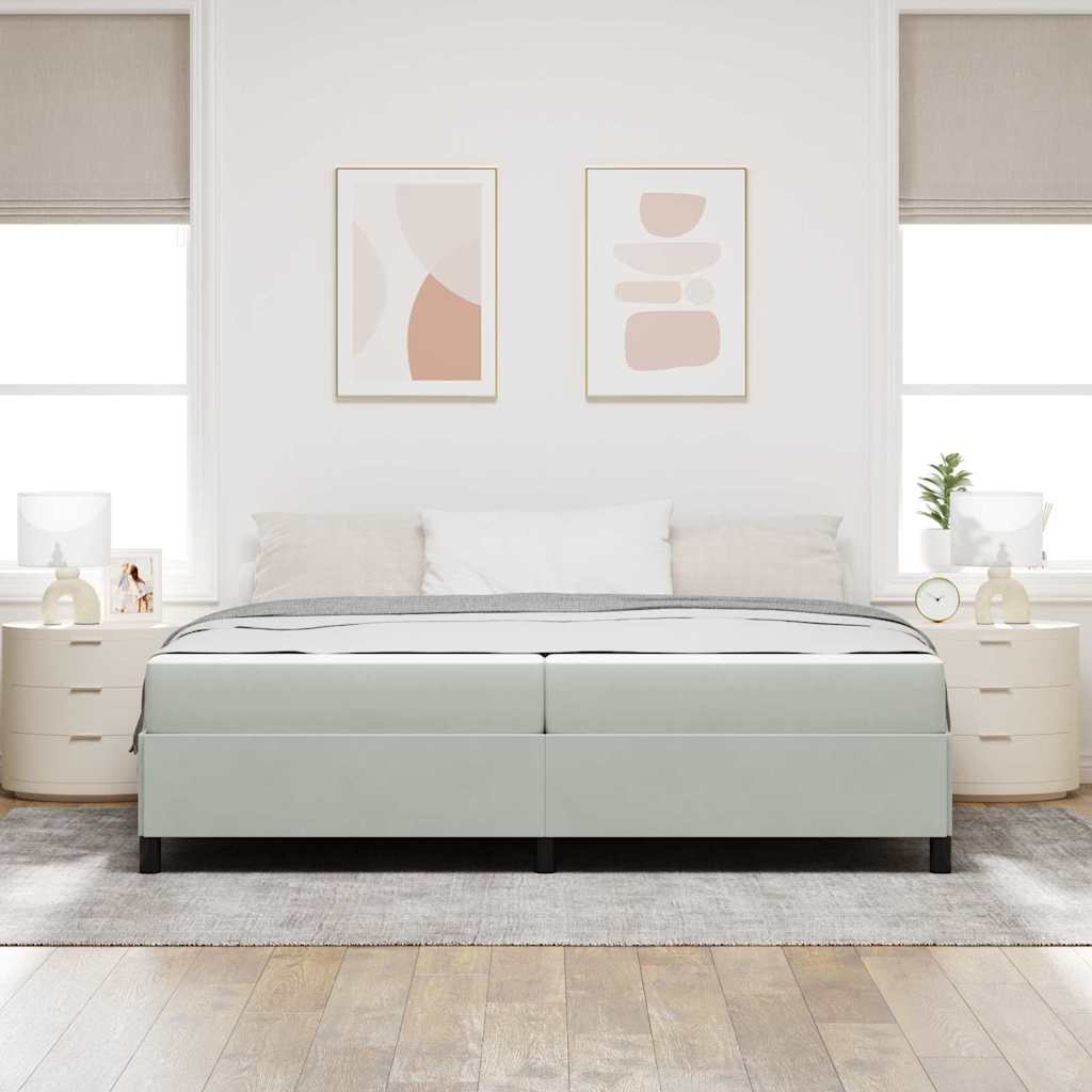Sengestel Lysegrå 200 x 200 cm Stof