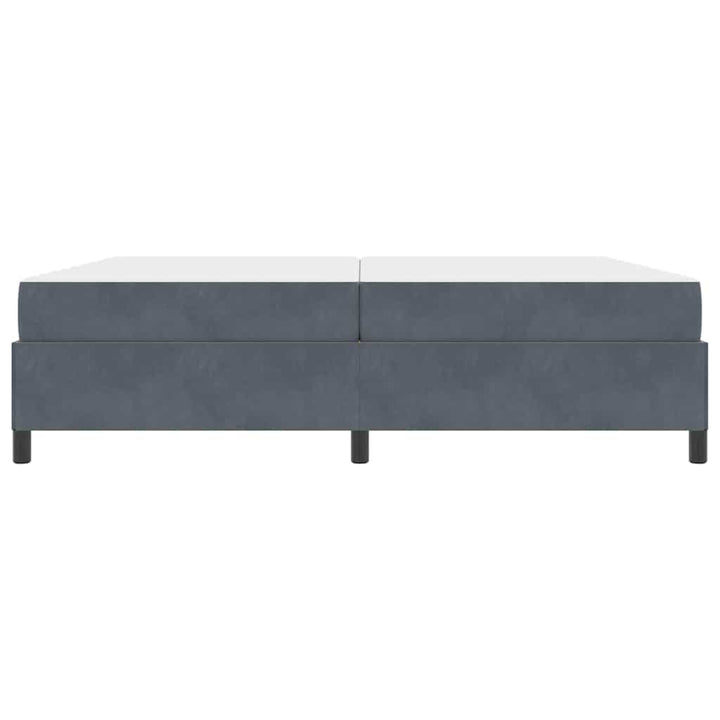 Sengestel med madras Mørkegrå 200 x 200 cm Stof