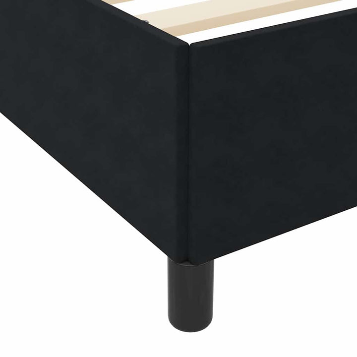 Sengestel med madras Sort 200 x 200 cm Stof