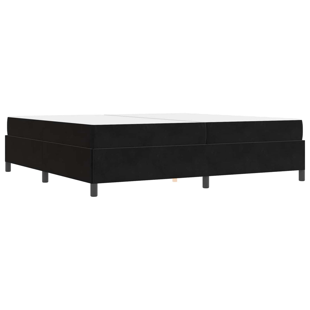 Sengestel med madras Sort 200 x 200 cm Stof
