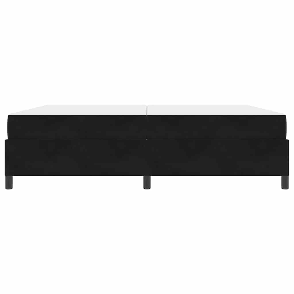 Sengestel med madras Sort 200 x 200 cm Stof