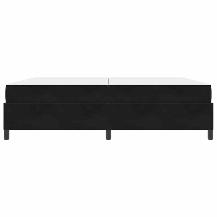 Sengestel med madras Sort 200 x 200 cm Stof