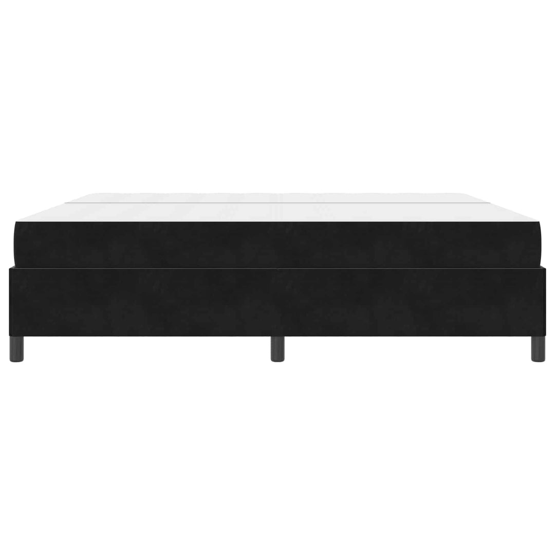Sengestel med madras Sort 200 x 200 cm Stof