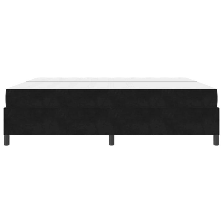 Sengestel med madras Sort 200 x 200 cm Stof