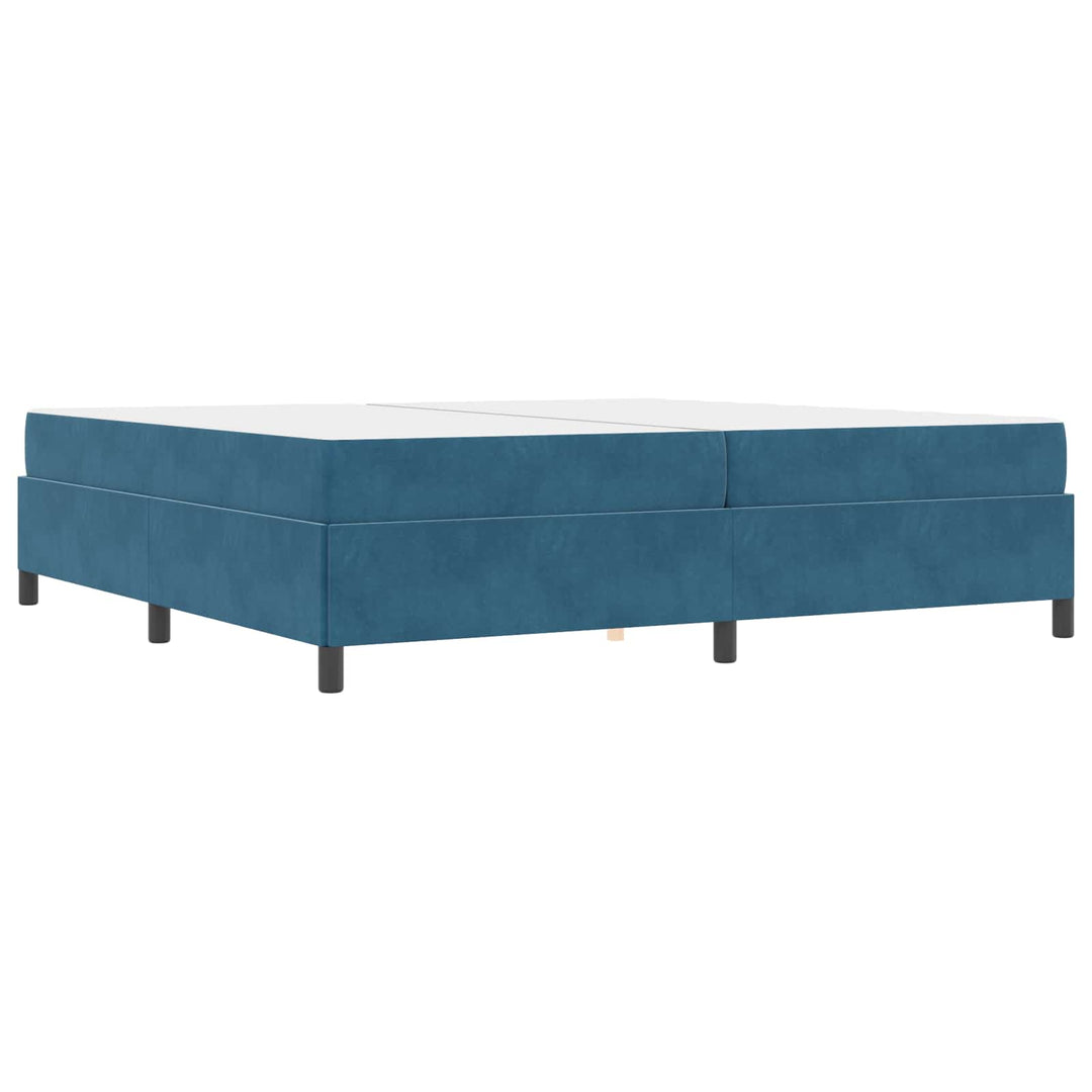 Sengestel med madras Mørk blå 200 x 200 cm Stof