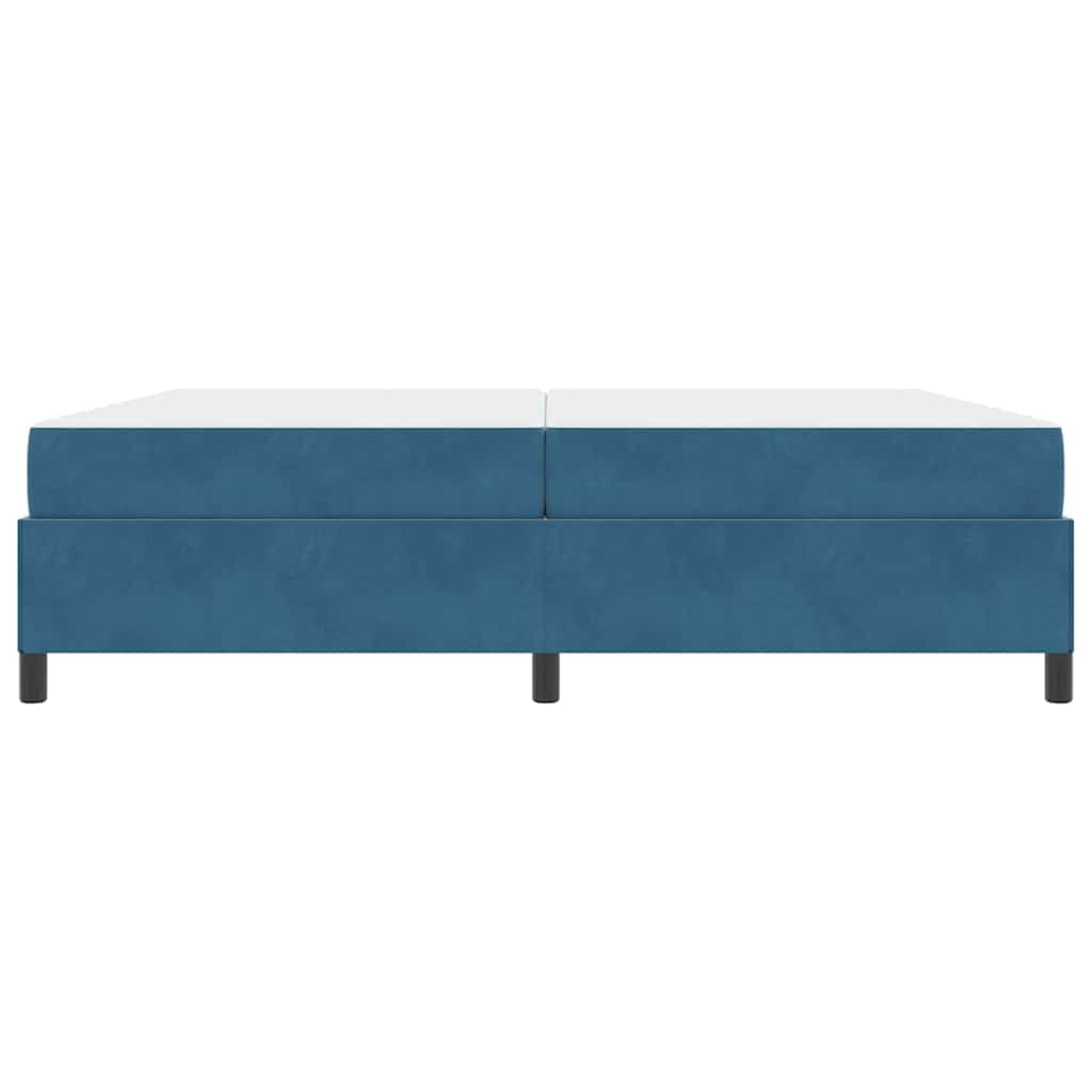 Sengestel med madras Mørk blå 200 x 200 cm Stof