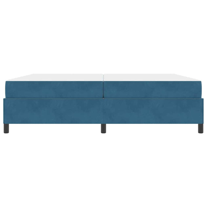 Sengestel med madras Mørk blå 200 x 200 cm Stof
