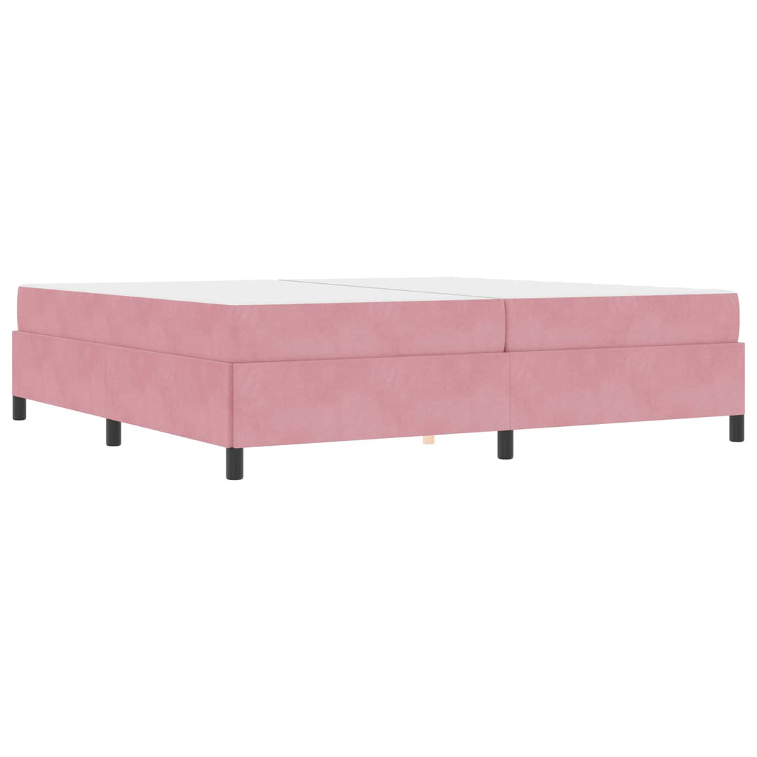 Sengestel med madras Lyserød 200 x 200 cm Stof