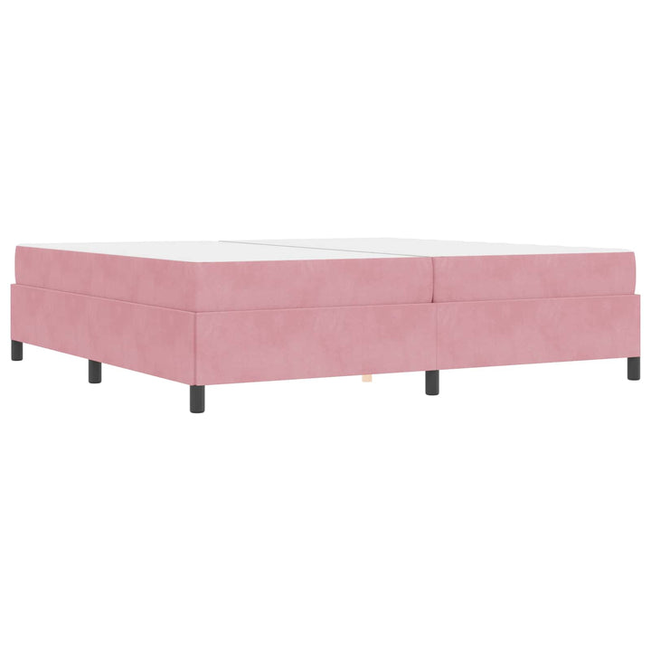 Sengestel med madras Lyserød 200 x 200 cm Stof