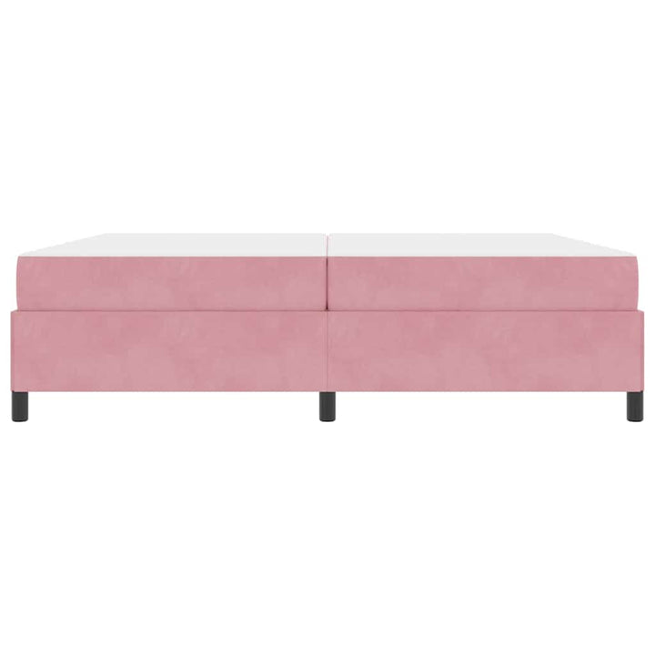 Sengestel med madras Lyserød 200 x 200 cm Stof