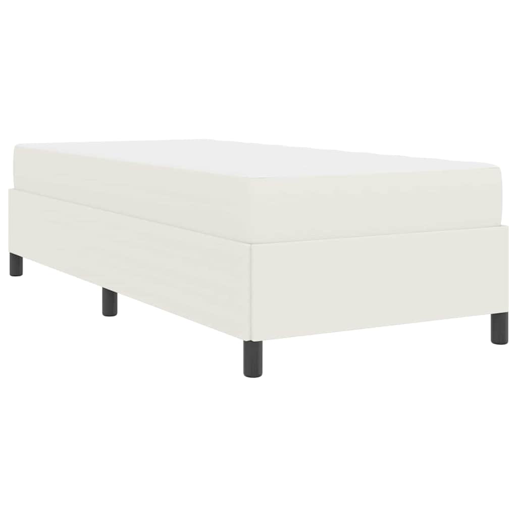 Sengestel med madras Creme 80 x 200 cm Stof