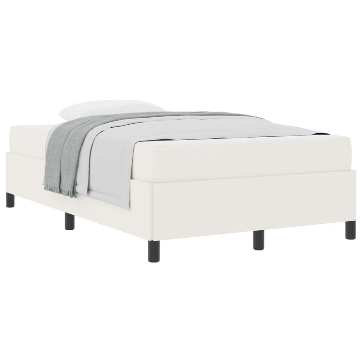 Sengestel med madras Creme 120 x 190 cm Stof
