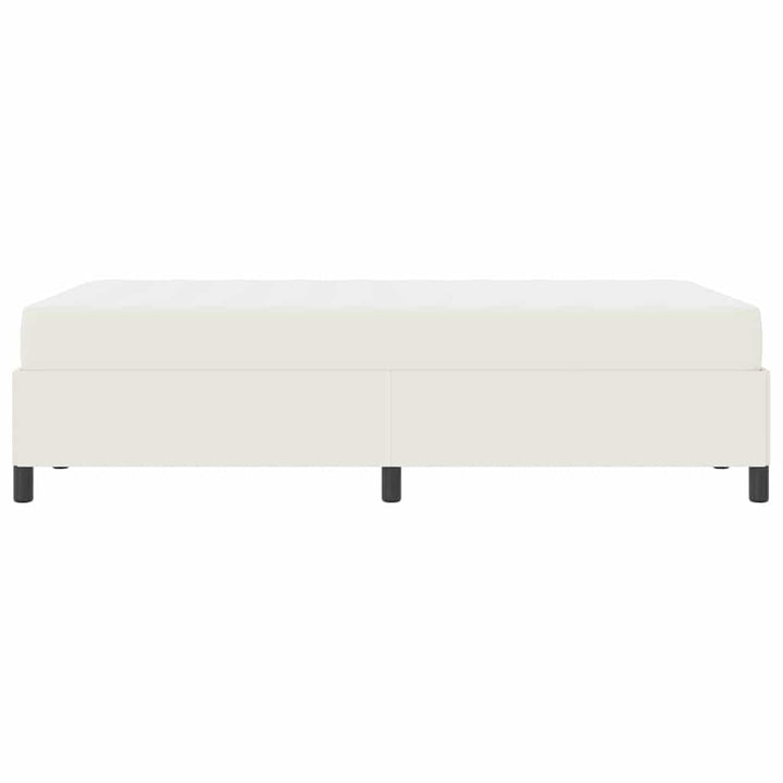 Sengestel med madras Creme 120 x 190 cm Stof