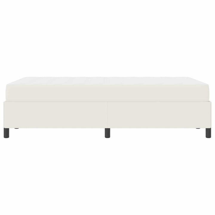 Sengestel med madras Creme 120 x 200 cm Stof