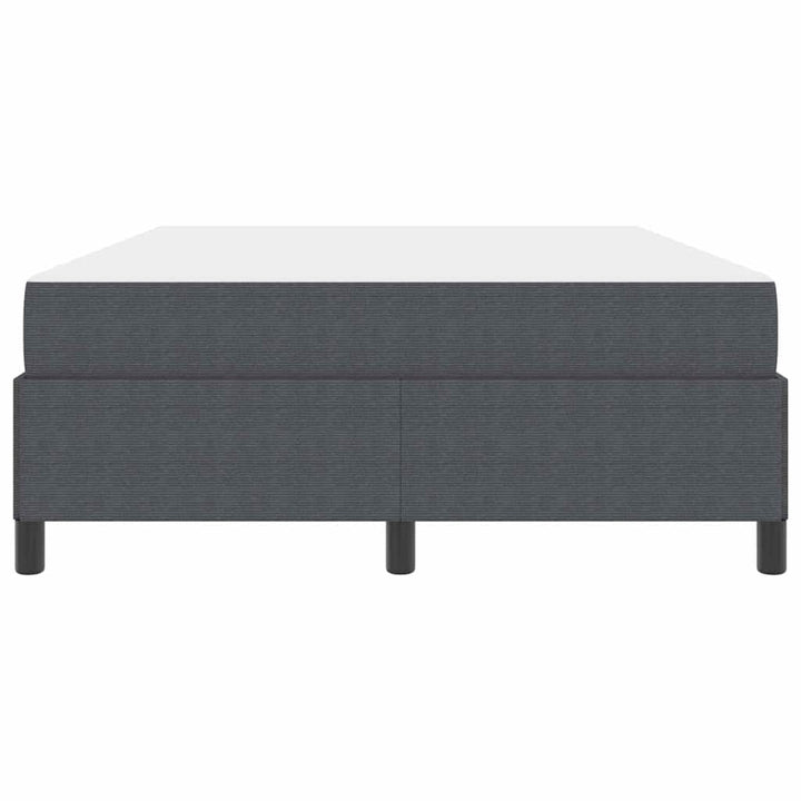 Sengestel med madras Mørkegrå 140 x 200 cm Stof