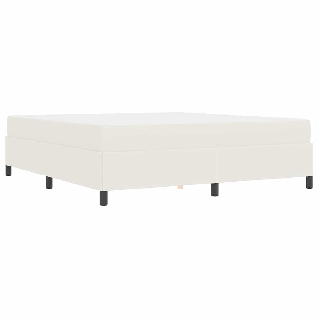 Sengestel med madras Creme 180 x 200 cm Stof