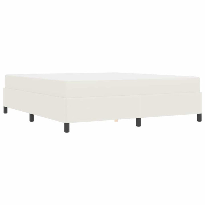 Sengestel med madras Creme 180 x 200 cm Stof