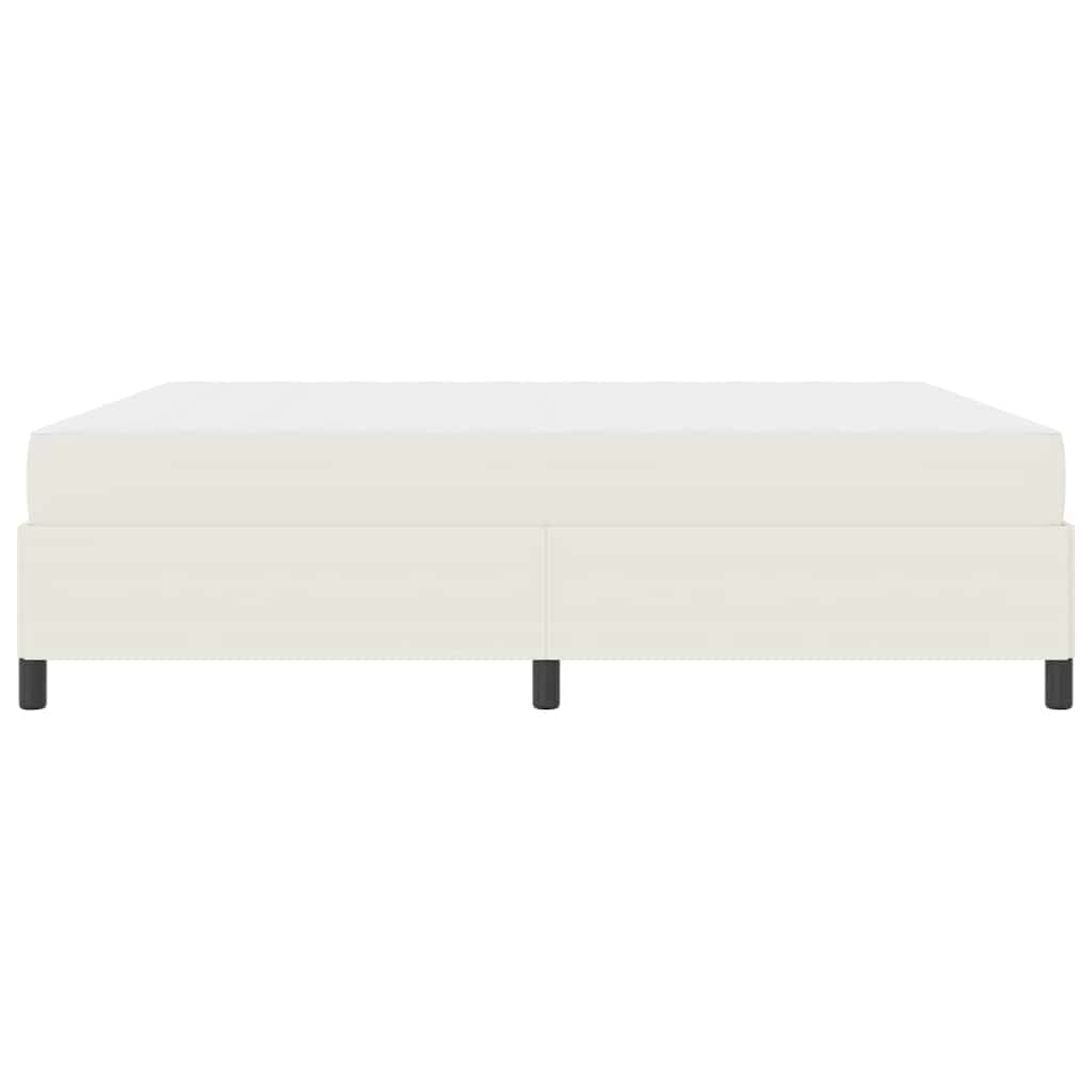 Sengestel med madras Creme 180 x 200 cm Stof