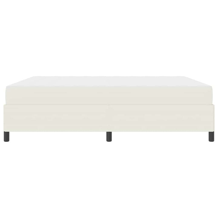 Sengestel med madras Creme 180 x 200 cm Stof