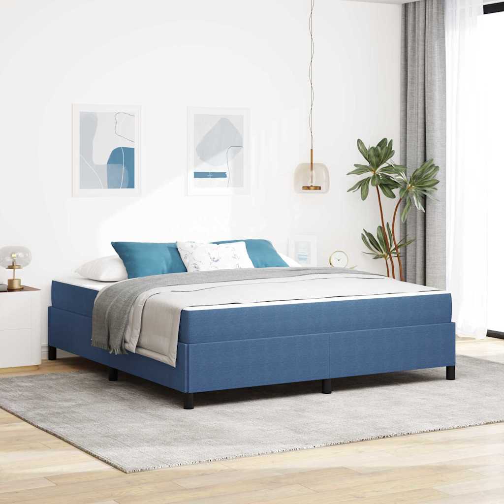 Sengestel med madras Blå 180 x 200 cm Stof