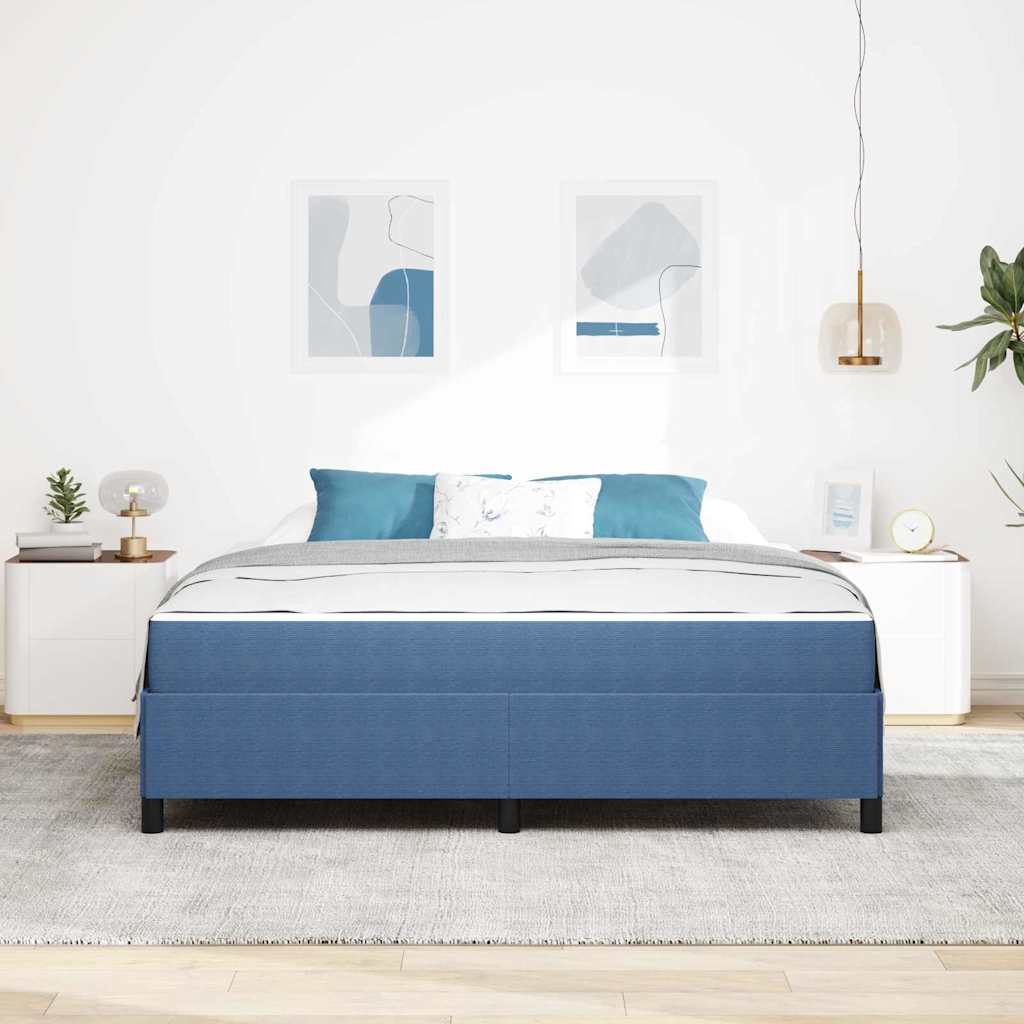 Sengestel med madras Blå 180 x 200 cm Stof