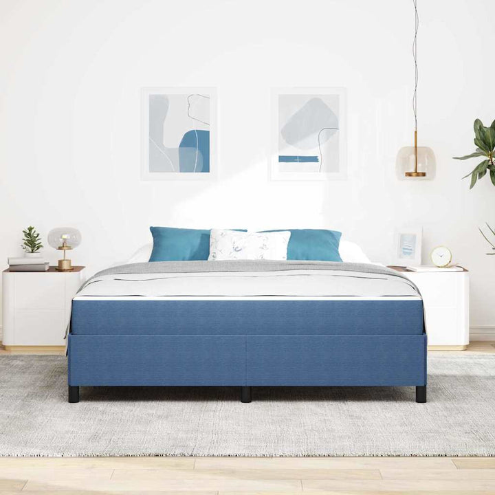 Sengestel med madras Blå 180 x 200 cm Stof