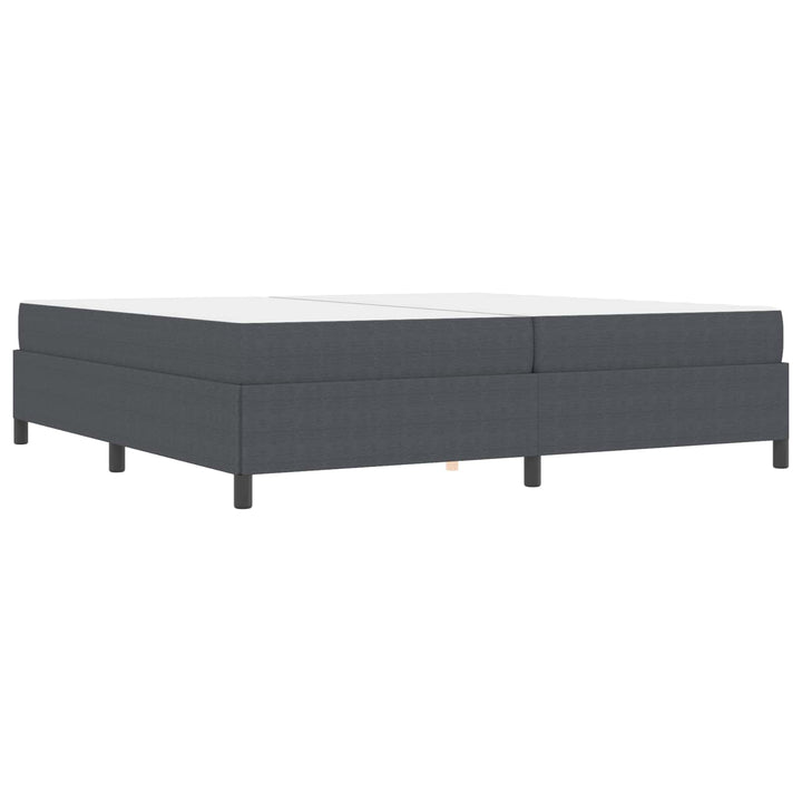 Sengestel med madras Mørkegrå 200 x 200 cm Stof
