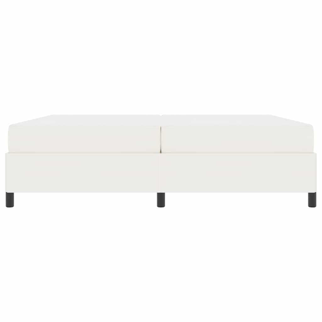 Sengestel med madras Creme 200 x 200 cm Stof