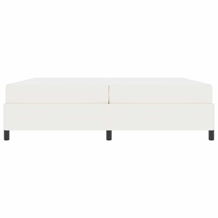 Sengestel med madras Creme 200 x 200 cm Stof