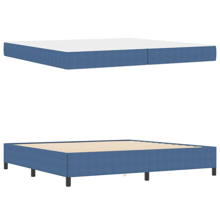 Sengestel med madras Blå 200 x 200 cm Stof