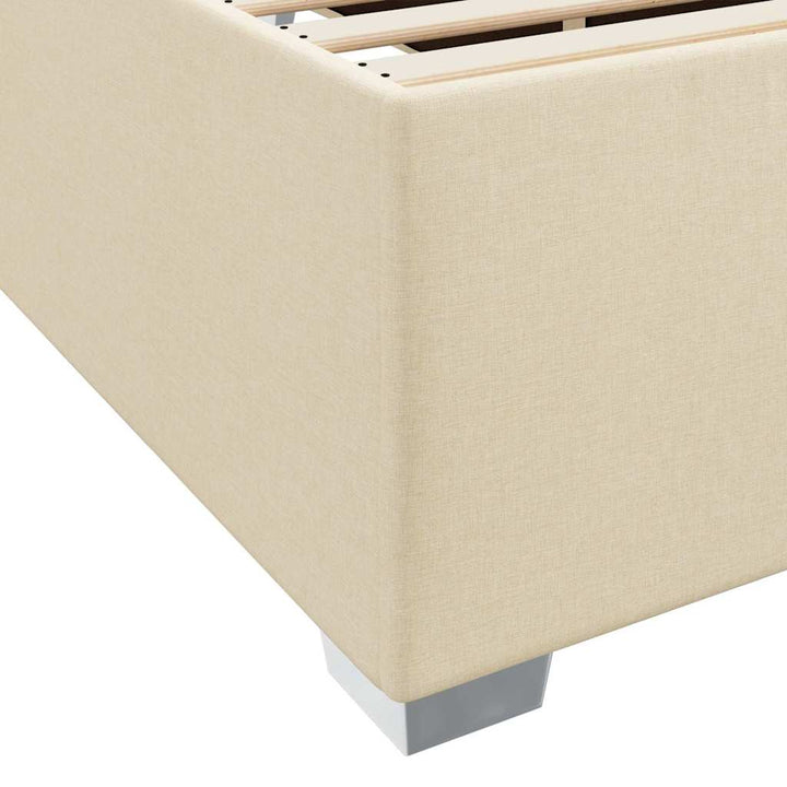 Sengestel med madras Creme 80 x 200 cm Stof