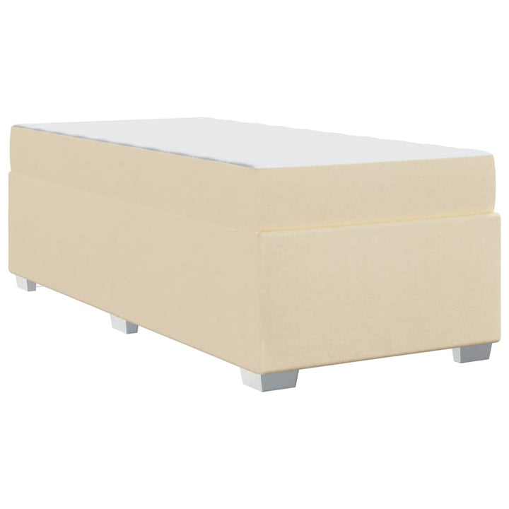 Sengestel med madras Creme 80 x 200 cm Stof
