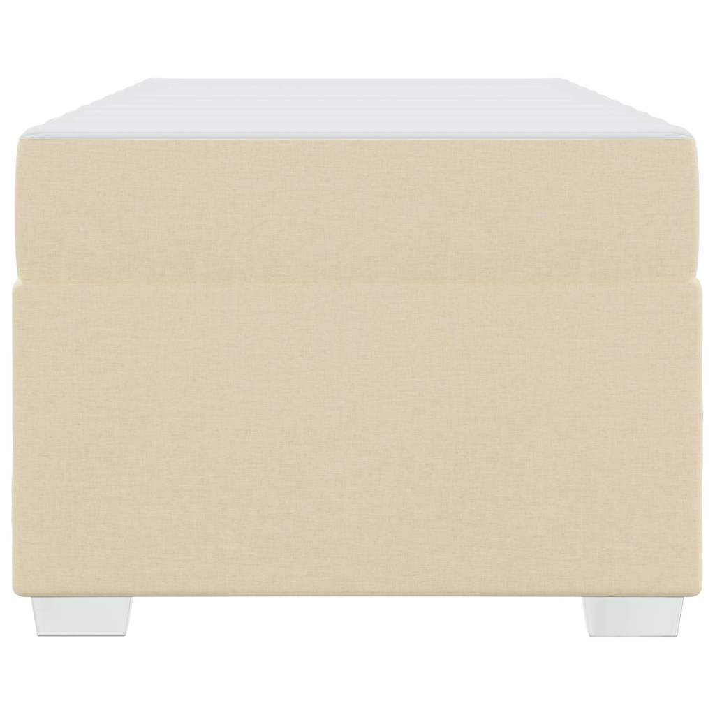Sengestel med madras Creme 80 x 200 cm Stof