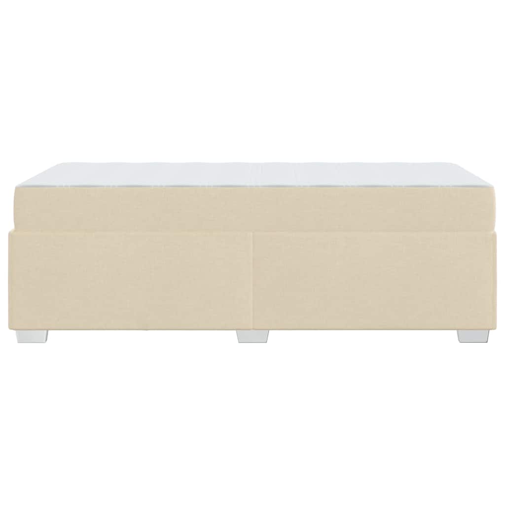 Sengestel med madras Creme 80 x 200 cm Stof