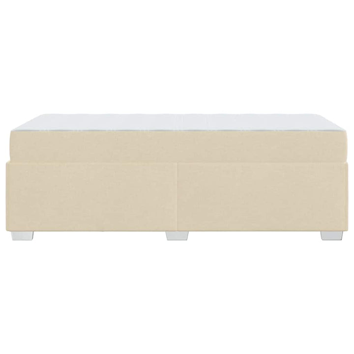 Sengestel med madras Creme 80 x 200 cm Stof