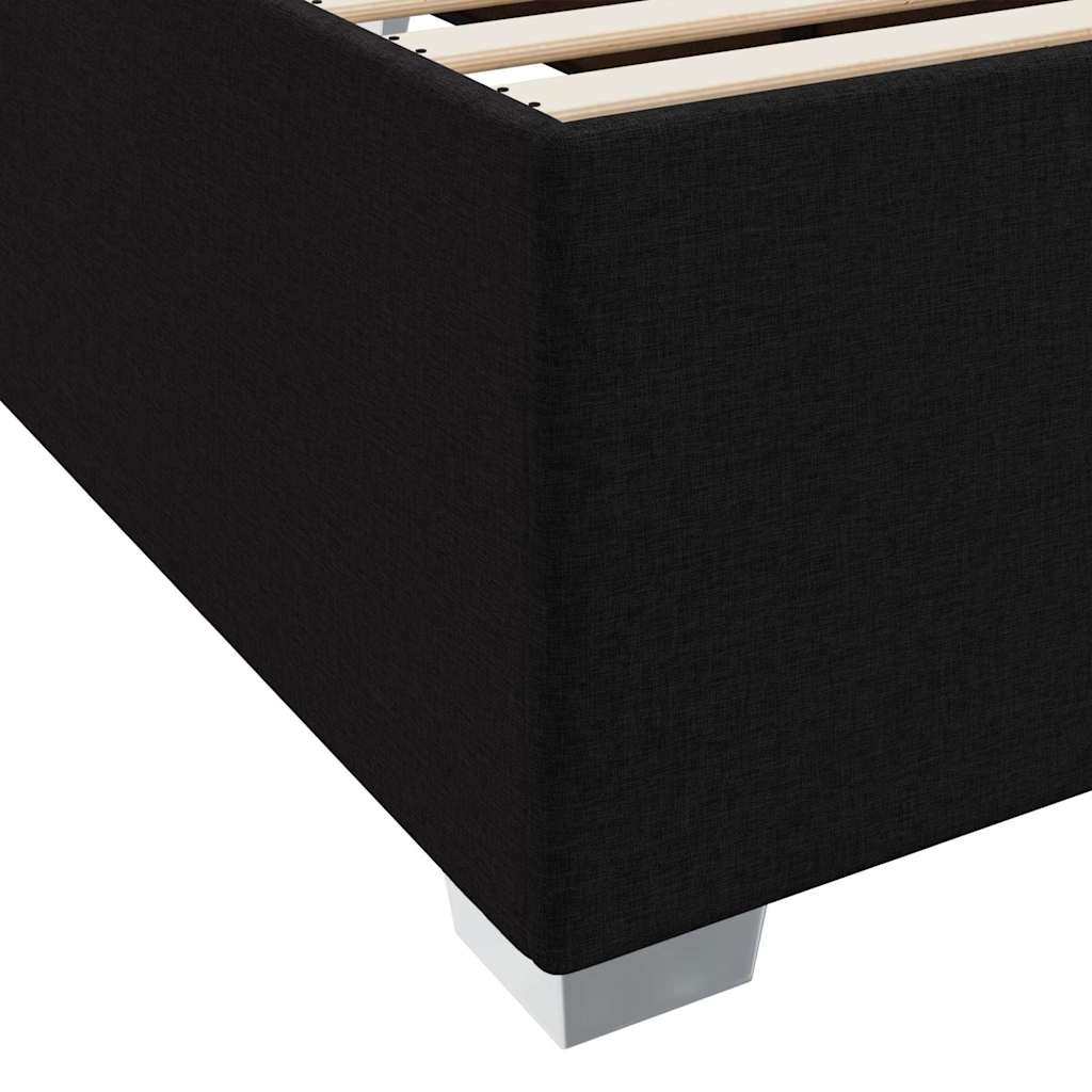 Sengestel med madras Sort 90 x 190 cm Stof